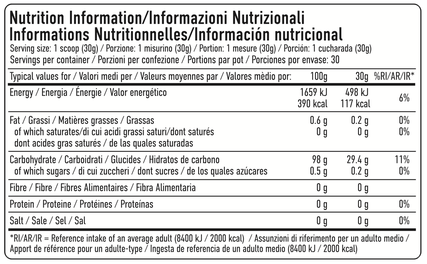 Cluster dextrin 900g