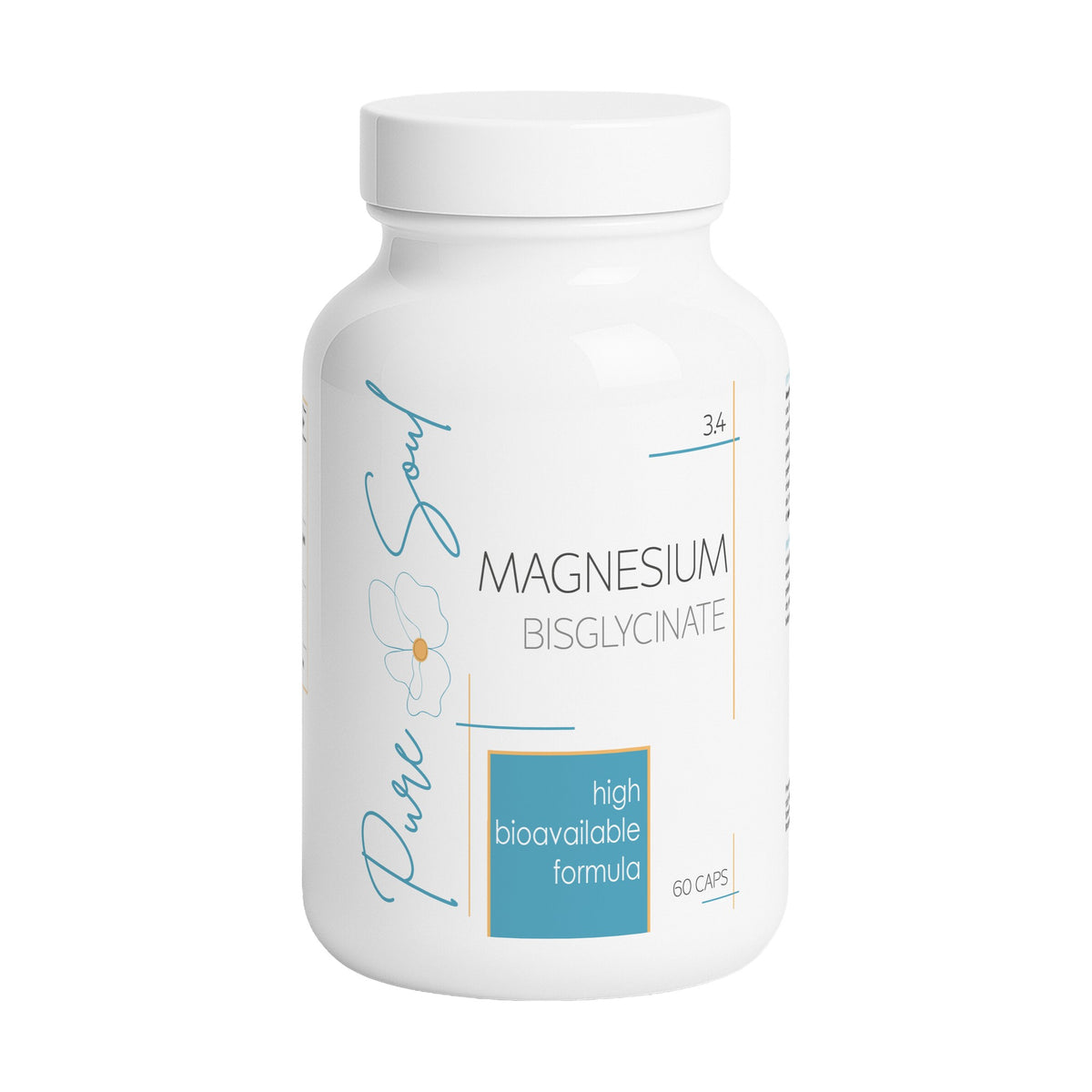 Pure Soul Magnesium Bisglycinate 60cps
